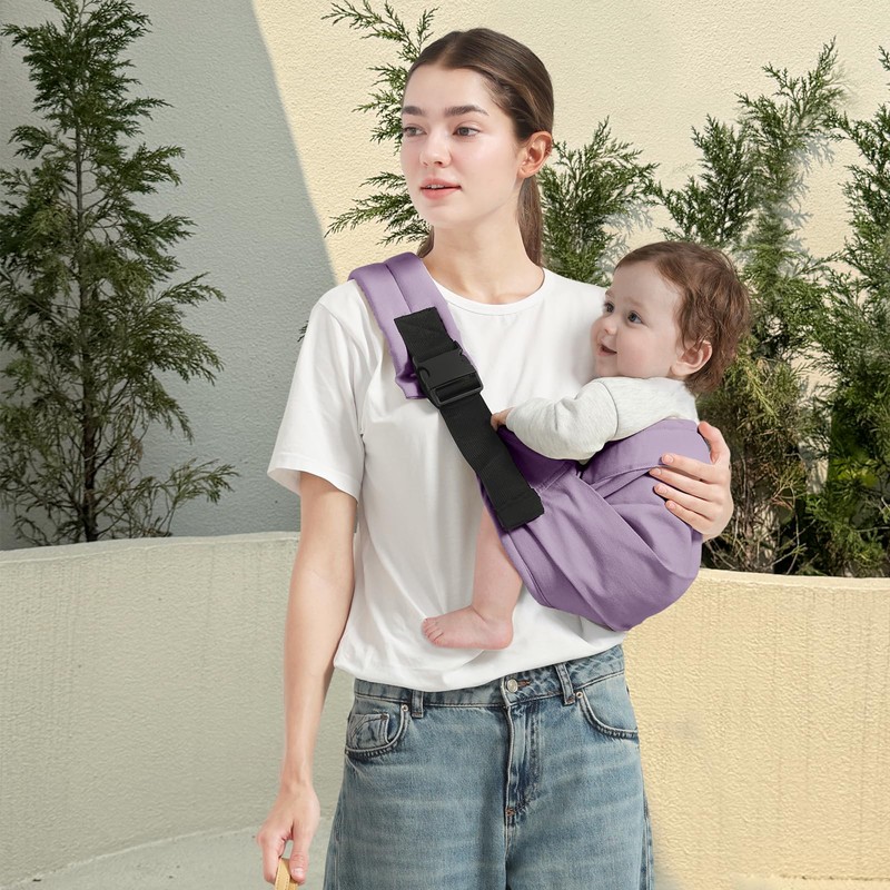 MISSWISDOM Baby Sling Carrier, Toddler Carrier Sling with Double Safety
