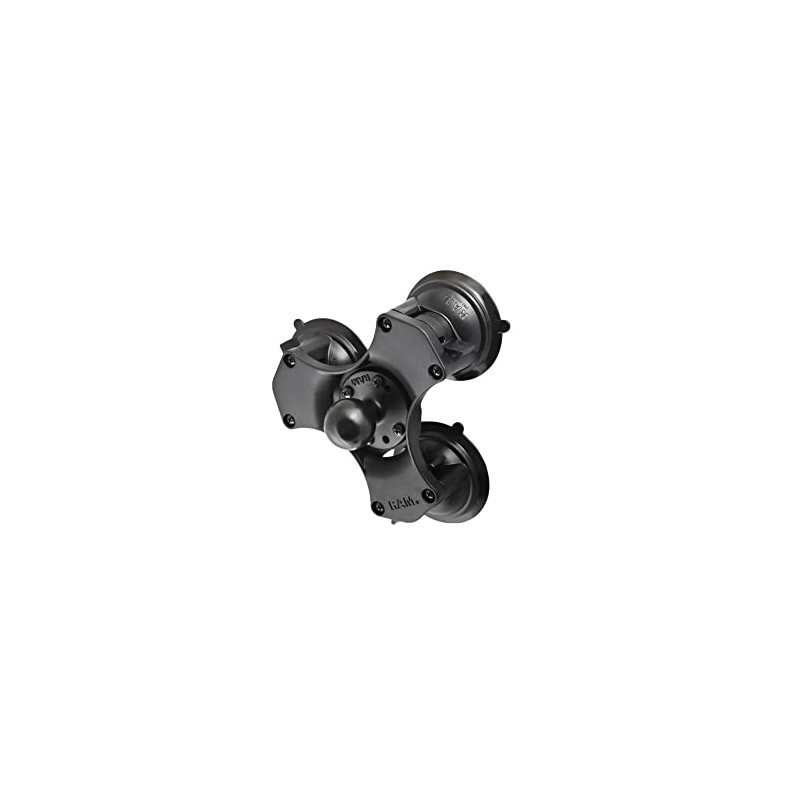 RAM MOUNTS Triple Suction Cup Base 1.5" Ball RAP-365-224-1U Black