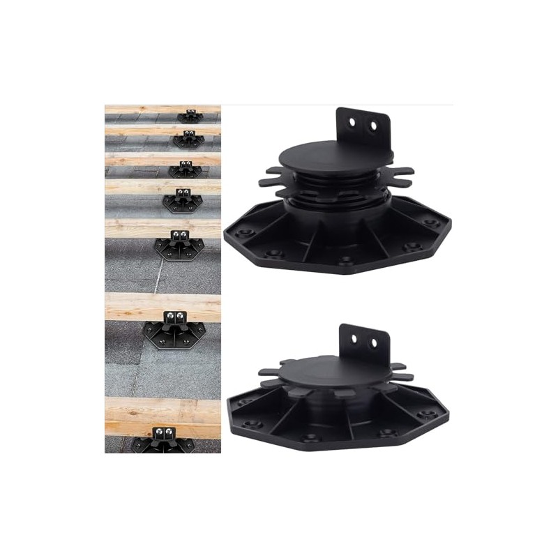 12Pack Adjustable Deck Support Pedestal - Base Support for Floating