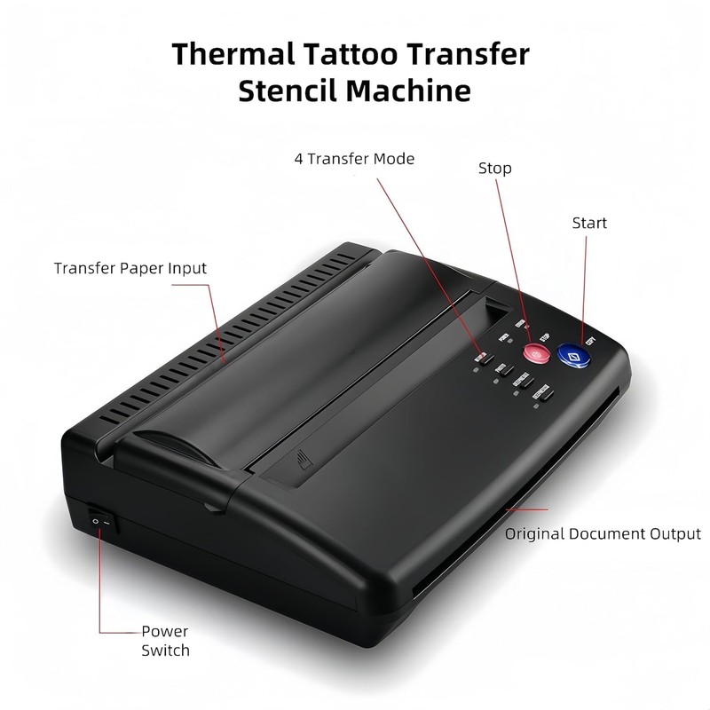Tattoo Transfer Stencil Machine, Thermal Tattoo Printer, Tattoo Transfer Printer