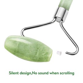 kimkoo Jade Roller and Gua Sha for Face-3 in 1 Kit with Facial Massager Tool,100% Real Natural Jade Stone Anti Aging,Face Beauty Set for Eye Anti-Wrin