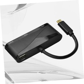 OSALADI USB Type-c to Vga Adapter with Audio Port Compact USB c to Vga Converter for Pro Pc and Supports Resolution Plug Play Design Black