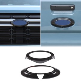 Tailgate Emblem Cover Trim, Rear Trunk Logo Back Badge Decoration Cover Trim Fit Ford Maverick 2022+ Emblem Badge Logo Cover Trim Circle Ring Center Decor Logo Car Front and Rear Logo Circles Cover