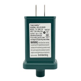 Goodsby Class 2 LED Transformer for Christmas X-Mas Tree Lights, Holiday Lighting, LED String Light 12V 1.67A Power Supply 20W Raintight US Plug Power Adapter UL-Listed TS-20WL12V (Right Positive)