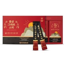 Hwangpungjeong 9+1풍기인삼농협 황풍정 6년근 홍삼그대로 스틱 10ml x 30포 9+1 Punggi Ginseng Agricultural Cooperative Hwangpungjeong 6-Year-Old Red Ginseng Pure Stick 10ml x 30 Packs