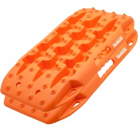 ALL-TOP Recovery Traction Boards Mini, 2PCS Off Road Bendable Tire Ladder Tracks for Sand Mud Snow (3rd Gen, Orange)