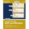 Adams Gift Certificates, Laser/Inkjet Compatible, 3-Up, 30 per Pack with