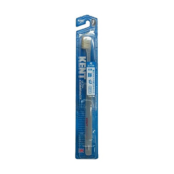 Kent Hog Bristle Toothbrush [Ordinary, Ultra Compact Head ]◆ Set of 6 ◆ KNT – 0233 