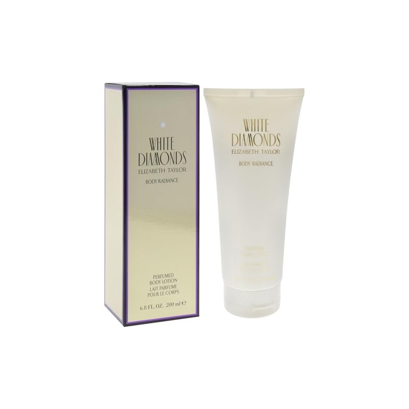 Elizabeth Taylor White Diamonds Body Lotion para Mujer, 6.8 Oz/200