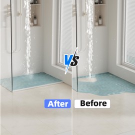 39 Inch Shower Threshold Water Dam Barrier,Silicone Shower Door Bottom Seal for Water Stopper,Flexible Edge Trim for Kitchen Sink Splash Guard,Self Adhesive Water Blocker for Bathtub,White