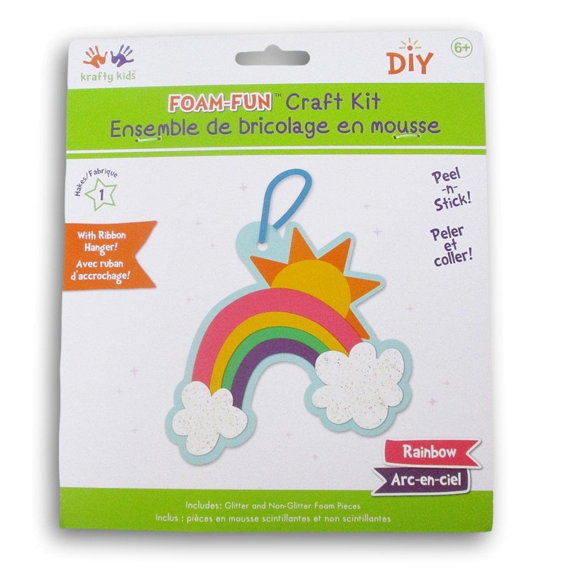 Foam Fun Hanging Rainbow Art Craft Kit - Makes 1