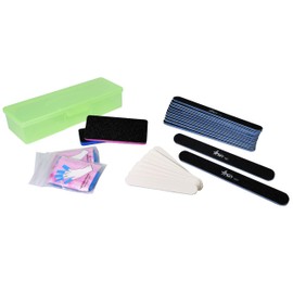 AMT - 42 Pieces Professional Nail Kit | 5 in 1 Manicure Set | 20 pcs Nail Polish Remover Pads + 20 pcs Round Black Nail Files 100/180 + 2 pcs Callus Remover for Feet | Plus with Gift Box.
