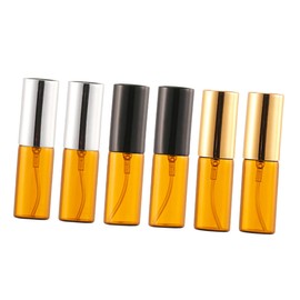 WOONEKY 6 Pack 5ml Travel Bottles Pump Refillable Essential Oil Bottles Lotion Dispenser for Shampoo Body Wash Camping Random Style