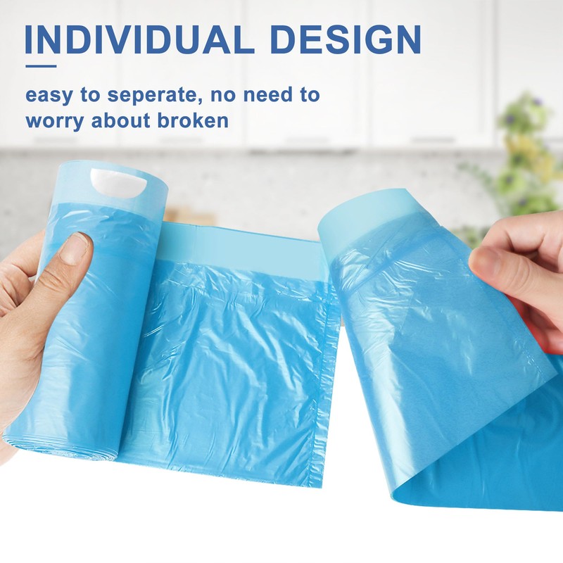 15L Garbage Bags Drawstring, Extra Strong Small Garbage Bag Unscented,