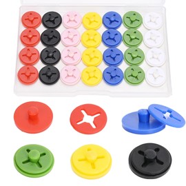 Voiluk 28pcs Running Bib Clips,Race bib Clips, Race Number Buckle Fixing System,Race bib Holder for Marathon, Track and Field Event(Mixed Colors)