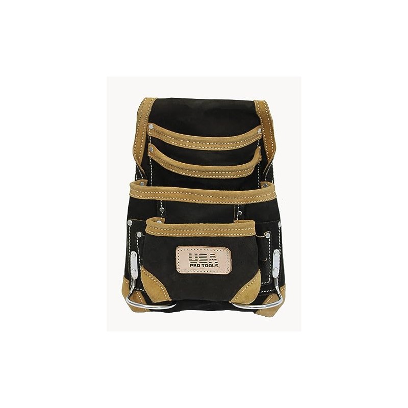 USA Pro Tools Suede Tool Pouch | 10 Pocket Leather