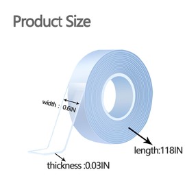 Snnshun Curtain Drapery Ring Glide Tape - Clear Curtain Slide Tape，Quiet Shower Curtain Rod Glide Tape Used to Prevent Curtain Rings from Catching On Curtain Rod Connectors (4 Rolls)