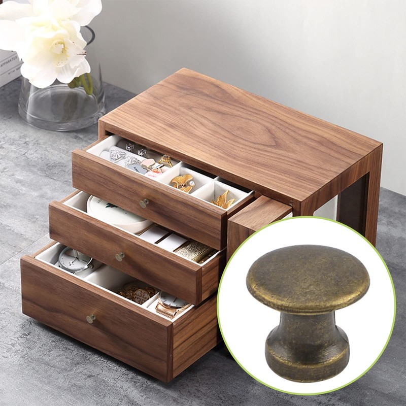 UFURMATE Mini Cabinet Knobs, 18PCS Zinc Alloy Single Hole Pull