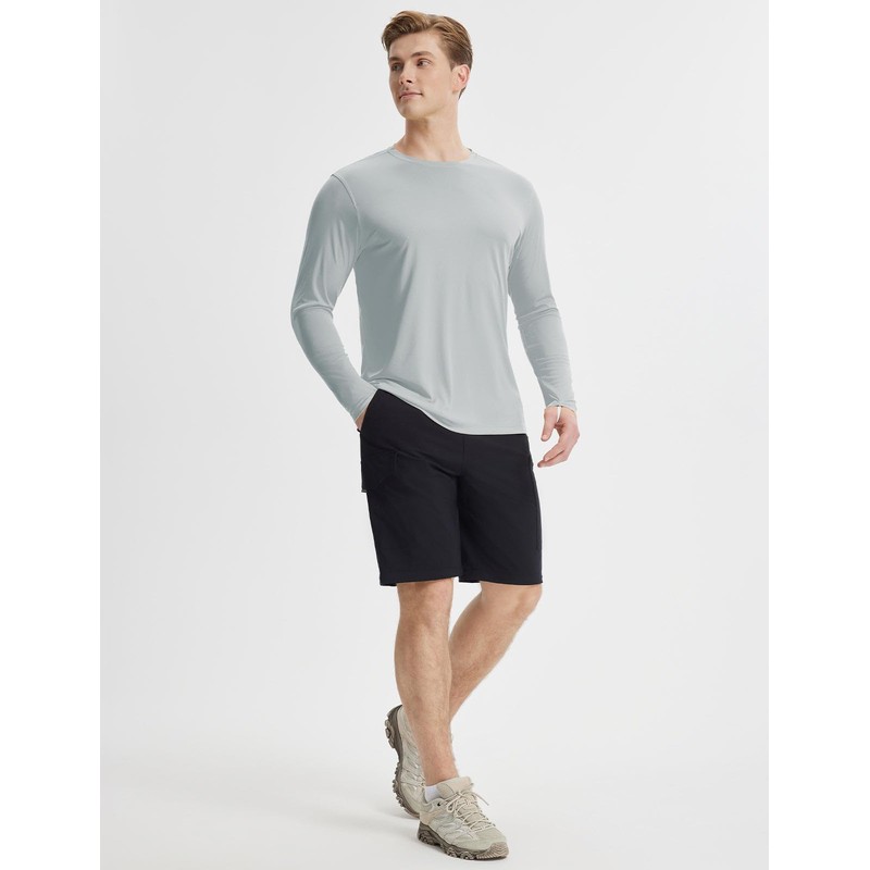 BALEAF Men's Long Sleeve Running Hiking Tops UPF 50+ Quick-Dry