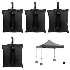 mizikuu Pack of 4 Gazebo Sandbags with Velcro Fastening, Durable Sandbag for Filling Weighted Weight Bag, Foot Bag for Pop-Up Canopy Tent, Patio Umbrella, Tent