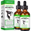 Antibiotics for Dogs, Natural Dog Antibiotics Supports Dog Allergy and Itch Relief, Dog Supplies Antibiotics, Dog Multivitamin for Pets, Bacon Flavor - 60ml x 2