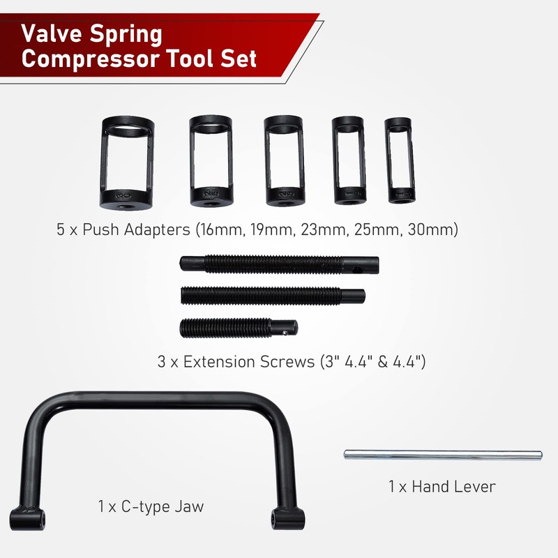 ATP Solid Valve Spring Compressor C Clamp Service Kit