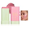 Cream Blush Stick with Brush,Waterproof Multi Cream Blush Stick Makeup,Lightweight,Long-lasting,Easy