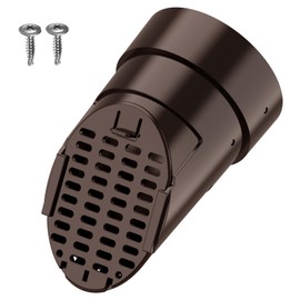 Rain Gutter Downpipe Extension for DN100 (10 cm) & DN110 (11 cm) & Round Downpipe, Downpipe Protection, Gutters Leaf Protection, Brown, 1 Pack