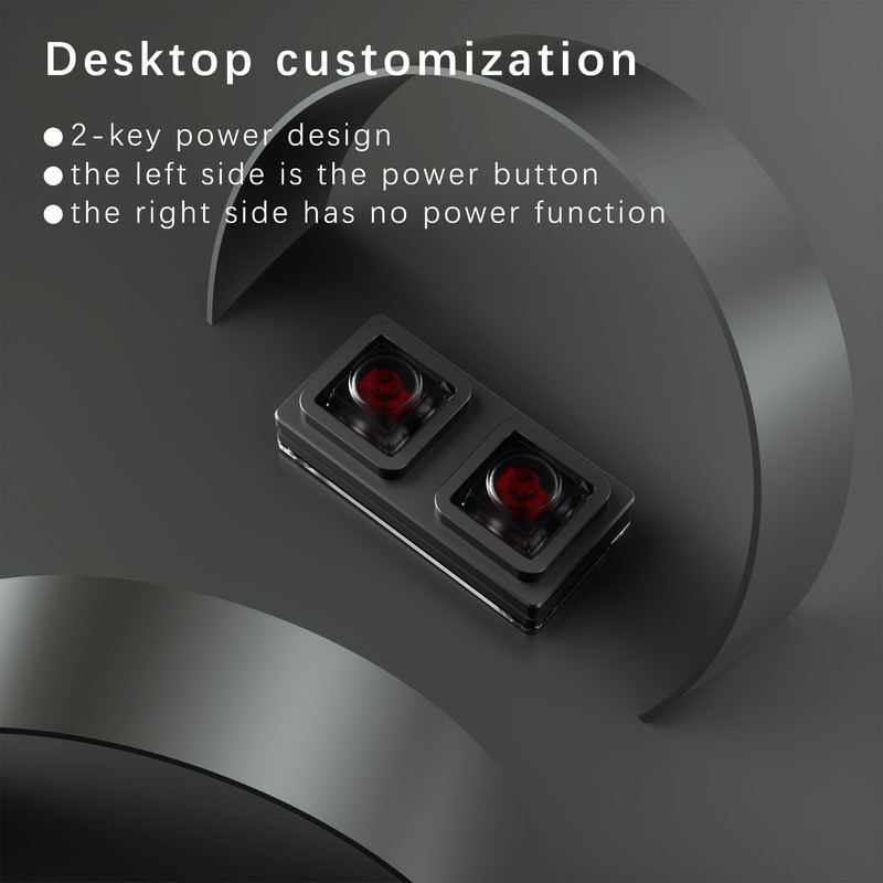 NLOFIN PC Power Button,Mini 2-Key Remote PC Power Switch，PC Computer