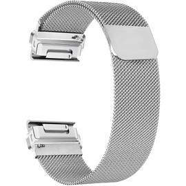 ZoRoll 20mm Quickfit Metal Strap Compatible with Garmin Fenix 8 43 mm/7S Pro Solar/7S/6S/6S Pro/5S, Stainless Steel Mesh Wristband, Replacement Band for Garmin Descent Mk3S/3Si/Mk2S - Silver(L)