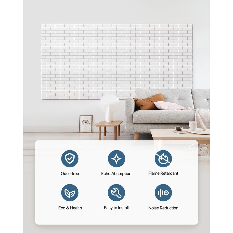 Kuchoow Soundproof Wall Panels, Self Adhesive Acoustic Panels, 12 Pack