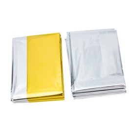 WOONEKY 6pcs Emergency Survival Blanket Lightweight Thermal Blankets for Camping Hiking and Outdoor Use Aid Compact and Easy to Carry