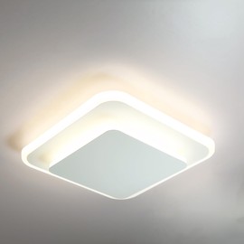 Facon Square LED RV Ceiling Light with Switch - 14W, 1000LM, 4000K Cool White, 12Volts RV Interior Light for RV, Camper, Trailer, Motorhomes, Sleek Acrylic Design