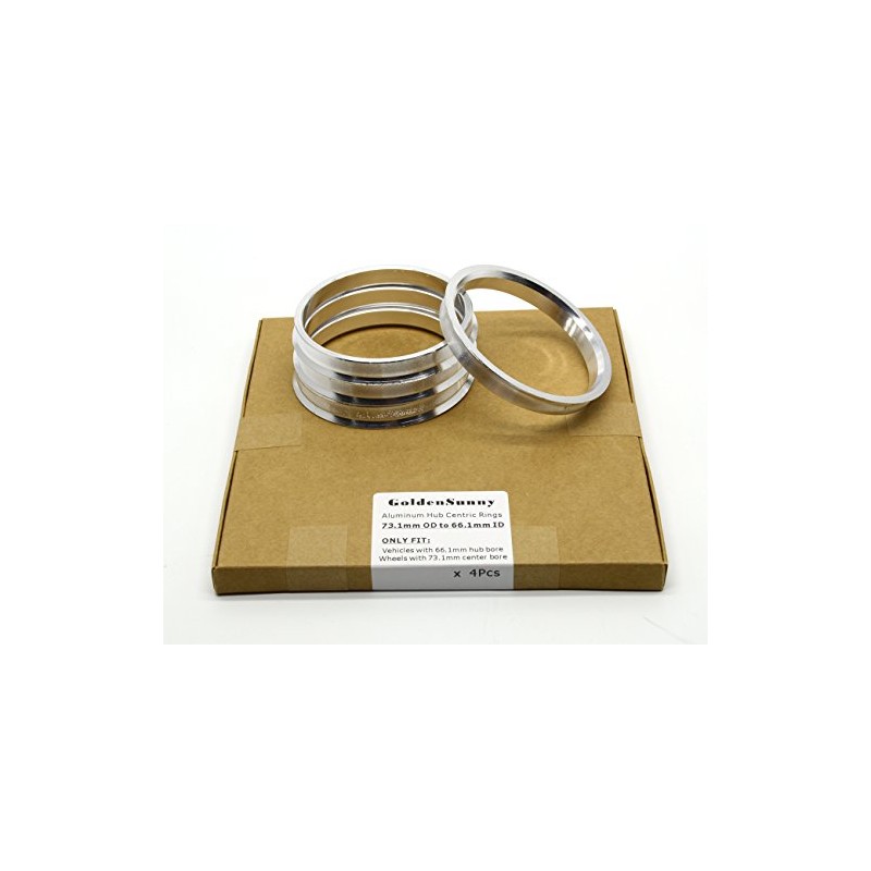 GoldenSunny 73.1mm OD to 66.1mm ID Silver Aluminum Hub Centric