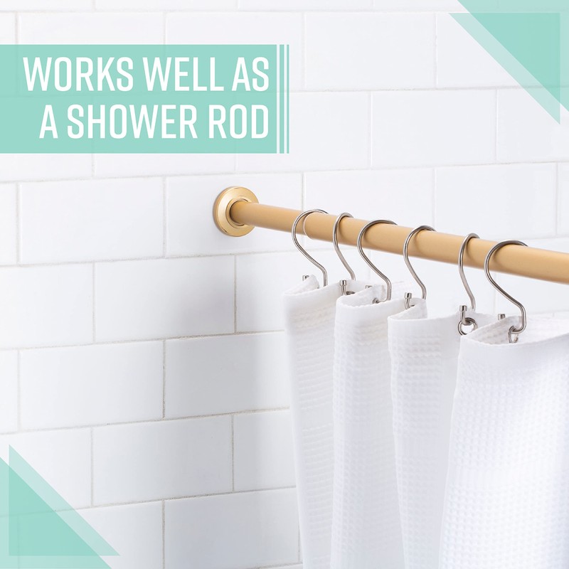 Home Details 42"-74" Inch Tension Curtain Rod | Adjustable |