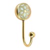 G Decor Mother of Pearl Patterned Gold Brass Coat Hook