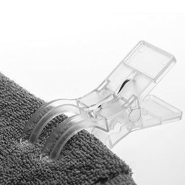 OUNONA Strong Clothespins for Rods, Clear, Large, Plastic, Set of 8, Laundry Pinch, Clothesline, Rust Resistant, Laundry Supplies, Rod Pinch, Clip