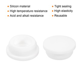MECCANIXITY 3pcs T-Shaped Silicone Plugs 31.3mm 1 1/4 Inch Dia Snap in Plug Hole Seal Cover Round Rubber Stopper for Kitchen Rubber Bulkheads Waterproof Sealing Plugs White
