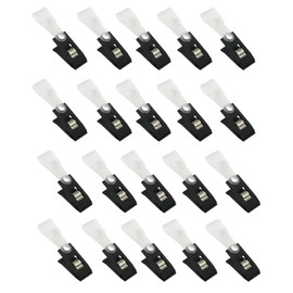 LINYUEARUI 20PCS Garden Flag Plastic Clips,Garden Flag Poles Stand Accessories,Anti-Wind Flag Rubber Stopper Yard Flag Clip,for Standard Garden Yard Flag Poles Stand,Alligator Clips