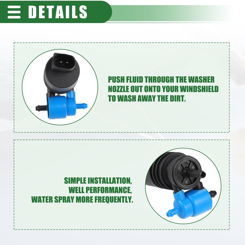 QUARKZMAN Washer Pumps for Jeep Plastic No. 8260A059 Black