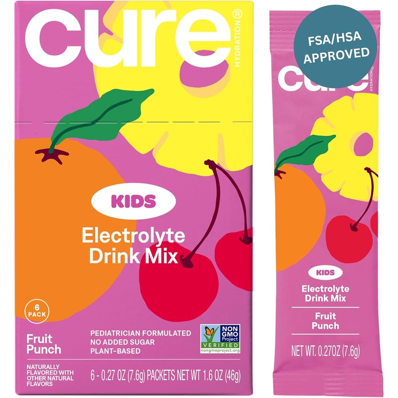Cure Hydration- Mezcla de bebidas electrolíticas para niños Rehidratación formulada