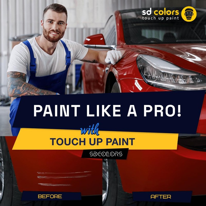 SD COLORS Milano Red R81 15ml Paint Repair Paint With