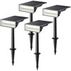 Consciot Solar Spot Lights Outdoor, 4 Pack, White, 600 Lumens,