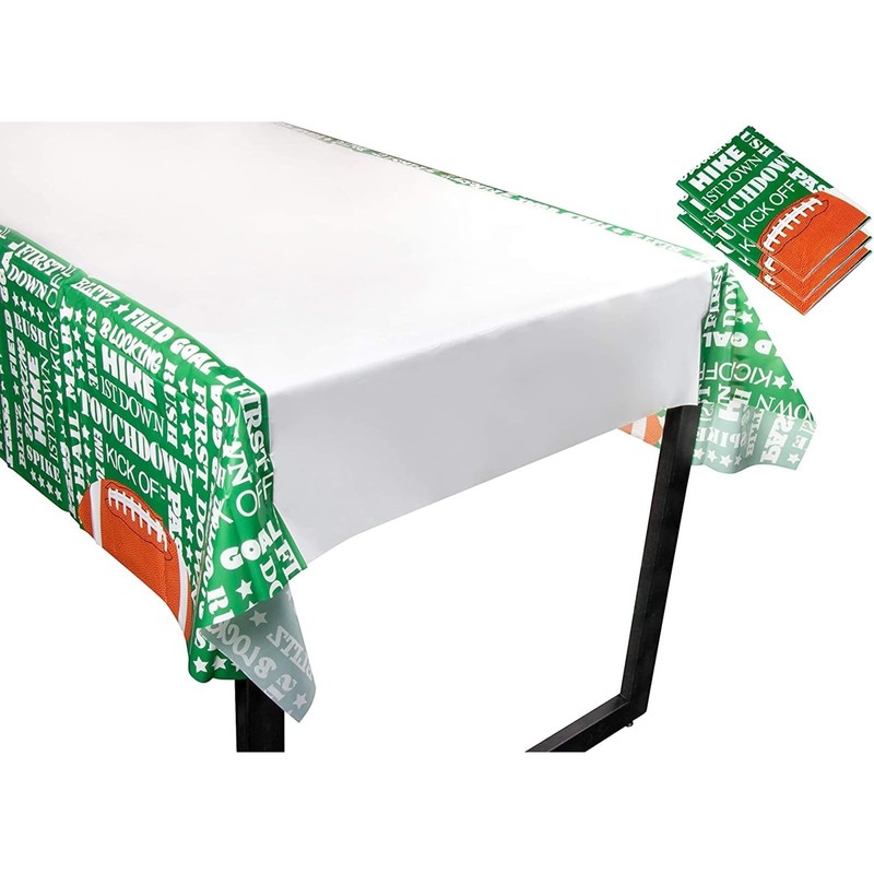 Juvale Plastic Tablecloth - 3-Pack, 54 x 108 in., Green