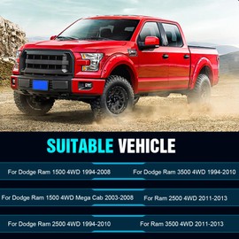 3" Front Leveling Lift Kits Fit for Dodge Ram 1500 2500 3500 4WD 1994-2012, Steel Coil Spring Spacers Lift 3 inch on Ram 2500 3500 2011 2012 2013 4x4, 2PCS Suspension Level Kit for Pick Up Truck