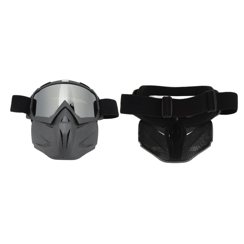 Motorcycle Face Mask Goggles Dust Wind UV Proof Riding Glasses