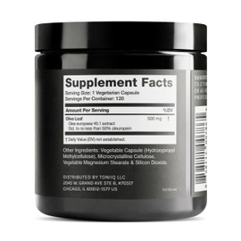 Toniiq Olive Leaf Extract - Ultra High Potency 45:1 Extract with 50% Oleuropein - Highly Concentrated - Third-Party Lab Tested - 120 Capsules