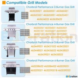 BBQration 17" Grill Grate for Charbroil Performance 5 Burner 463448021 463449021 463450022 463451022 463455021 463458021, Cooking Grate for Charbroil Grill Replacement Parts G426-0004-W1 G426-0005-W1
