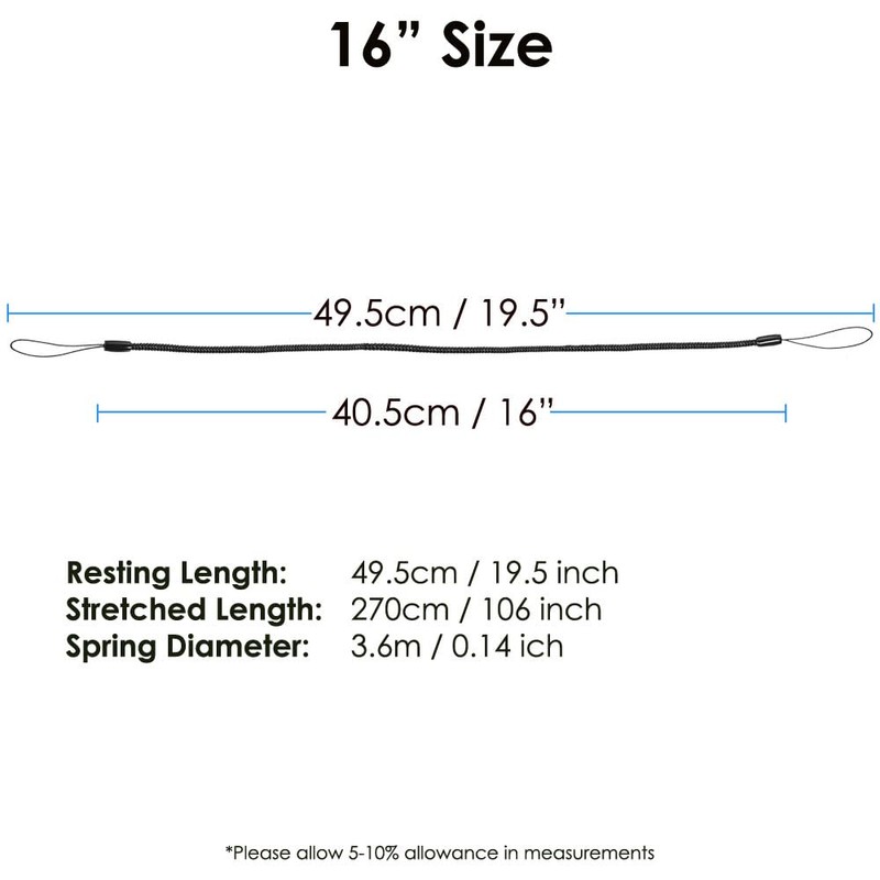 TECHGEAR Stylus Holder, 16 Inch Retractable Spiral Band (2 x