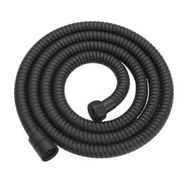 RUMOSE 79 inches Shower Hose Shower Head Extension Hose Extra Long Stainless Steel Shower Tube Attachment Flexible Handheld Shower Sprayer Hose, Matte Black
